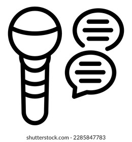 Puppet theater microphone icon outline vector. Doll child. Show theatre