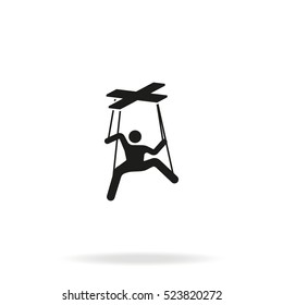 Puppet vector icon.
