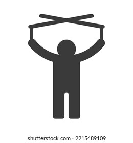 Puppeteer glyph icon isolated on white background.Vector illustration.