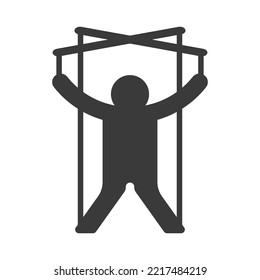 Puppeteer glyph icon isolated on white background.Vector illustration.