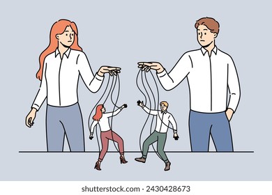 Los gerentes titiriteros manipulan a los subordinados como títeres para lograr el crecimiento en el desempeño empresarial de la compañía. Los hombres y mujeres de negocios utilizan métodos manipulados para administrar al personal