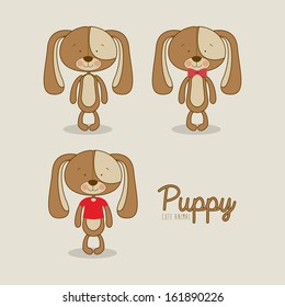 puppies design over beige background vector illustration 