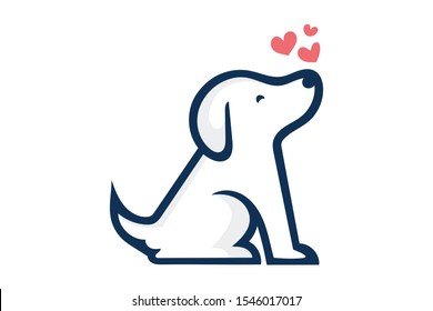 Puppies Love care Icon Design Template 