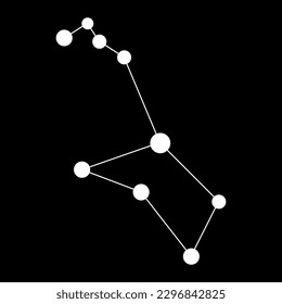 Puppis constellation map. Vector illustration.