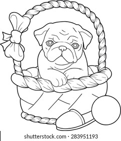 Pug Coloring Book Images Stock Photos Vectors Shutterstock