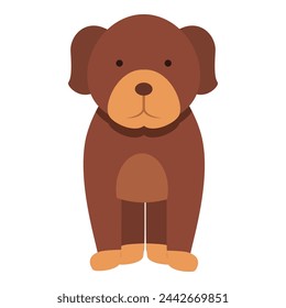 Puppy animal icon cartoon vector. Stand sad pug. Owner canine friend