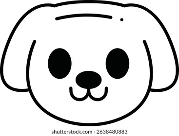 puppy animal vector, dualtone  icon, design premium