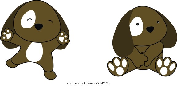 puppy baby cartoon in vector format