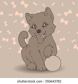 Puppy with ball