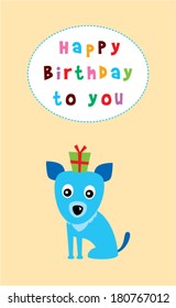puppy birthday greeting card