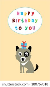 puppy birthday greeting card