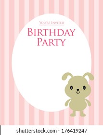 puppy birthday invitation card