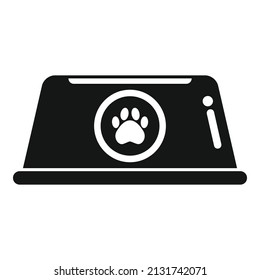 Puppy bowl icon simple vector. Dog food. Dry snack