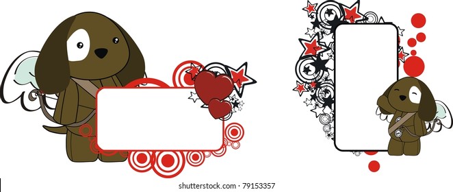 puppy cartoon copyspace in vector format