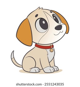 Puppy cartoon cute animals vector illustration