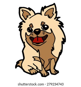 puppy cartoon isolated on white vector