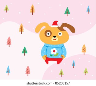 puppy christmas greeting