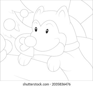 Puppy coloring pages,Dog coloring pages, Animal Coloring page for Kids. Coloring Page Outline Of cartoon dog