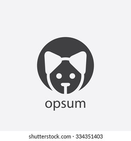 puppy cut identity template icon design element