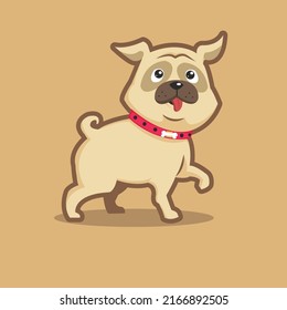 puppy cute cartoon mascot design character vector illustration