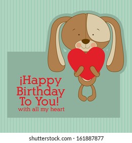 puppy design over blue background vector illustration 