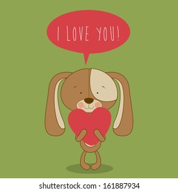 puppy design over green background vector illustration 