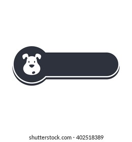 puppy dog banner template vector art illustration
