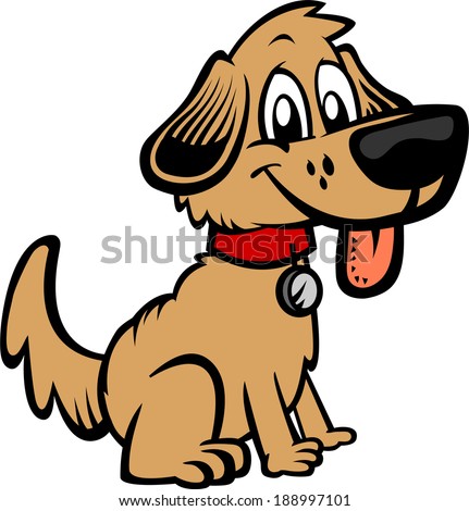 Puppy Dog Cartoon Vector Illustration Stock Vector (Royalty Free