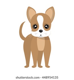 Puppy dog face cartoon, vector illustration graphic design.