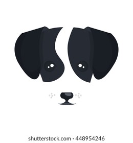Puppy dog face cartoon, vector illustration graphic design.