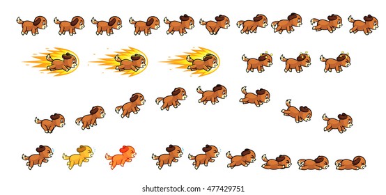 Puppy Dog Game Sprites.
Suitable for side scrolling, action, adventure, and endless runner game.