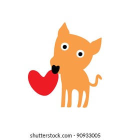 puppy dog with love