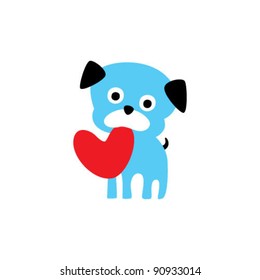 puppy dog with love