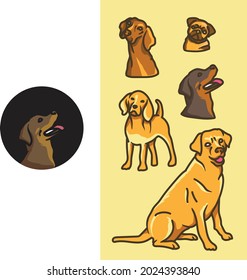 puppy dog pet pattern illustration doggy  vector artwork icon vector