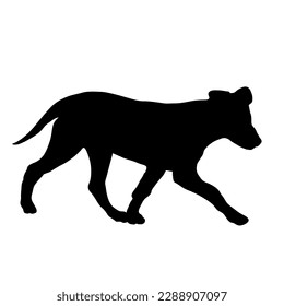 Puppy Dog silhouette. Pet. Animal. Vector isolated. 