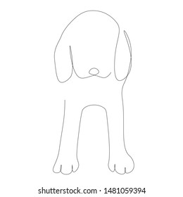 Puppy dog silhouette vector illustration