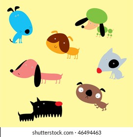 puppy dog vector collection
