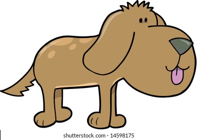 Ilustración de vectores de perros con pipa
