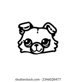 puppy dog ​​head vector illustration