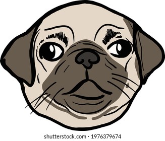 Puppy Doggy Head Animal Vector