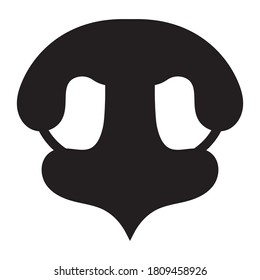 Puppy dogs noses sniffing vector icon for apps or websites