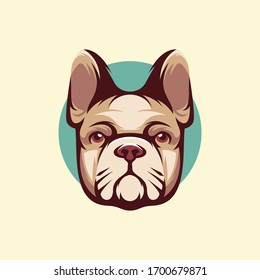 puppy face logo awesome vector