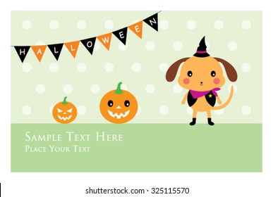 puppy halloween greeting card