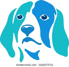 Puppy head abstract suitable for logos, icons, print and more