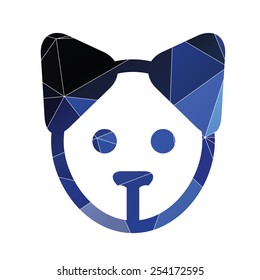 puppy icon Abstract Triangle Geometrical background 