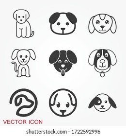 Puppy icon. Dog symbol. Vector element for design