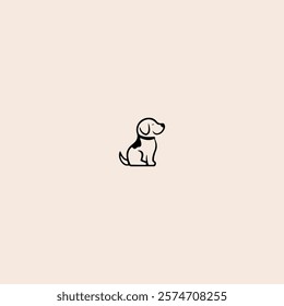 
Puppy icon flat vector design.