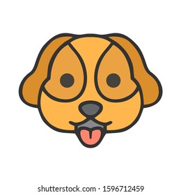 Puppy icon image background vector illustration