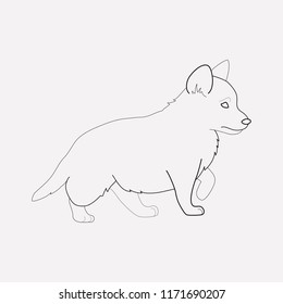 Puppy icon line element. Vector illustration of puppy icon line isolated on clean background for your web mobile app logo design.