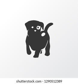 Puppy icon symbol. Premium quality isolated dog element in trendy style.